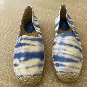 Blue and White Espadrilles